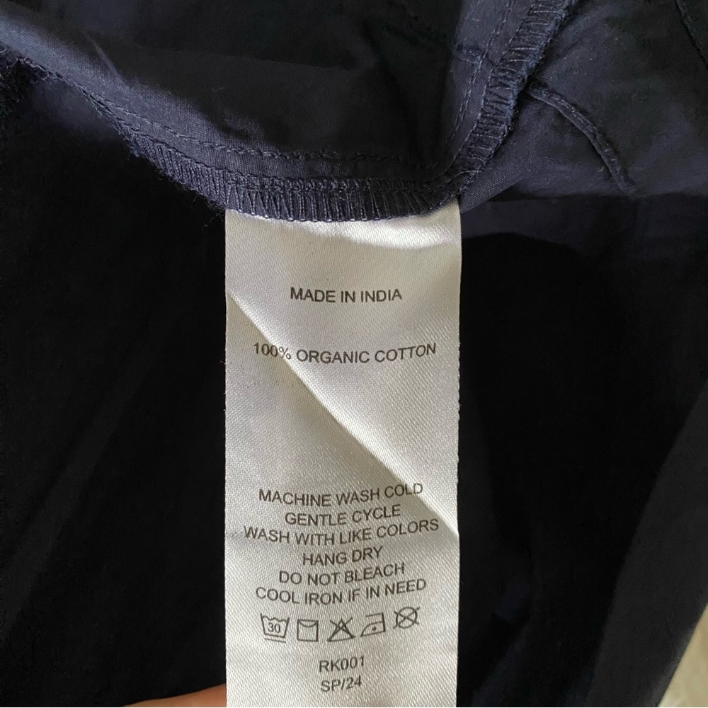 NEW Quince 100% Organic Cotton Poplin Tiered V-Neck Short Sleeve Maxi Dress sz S - Picture 13 of 13